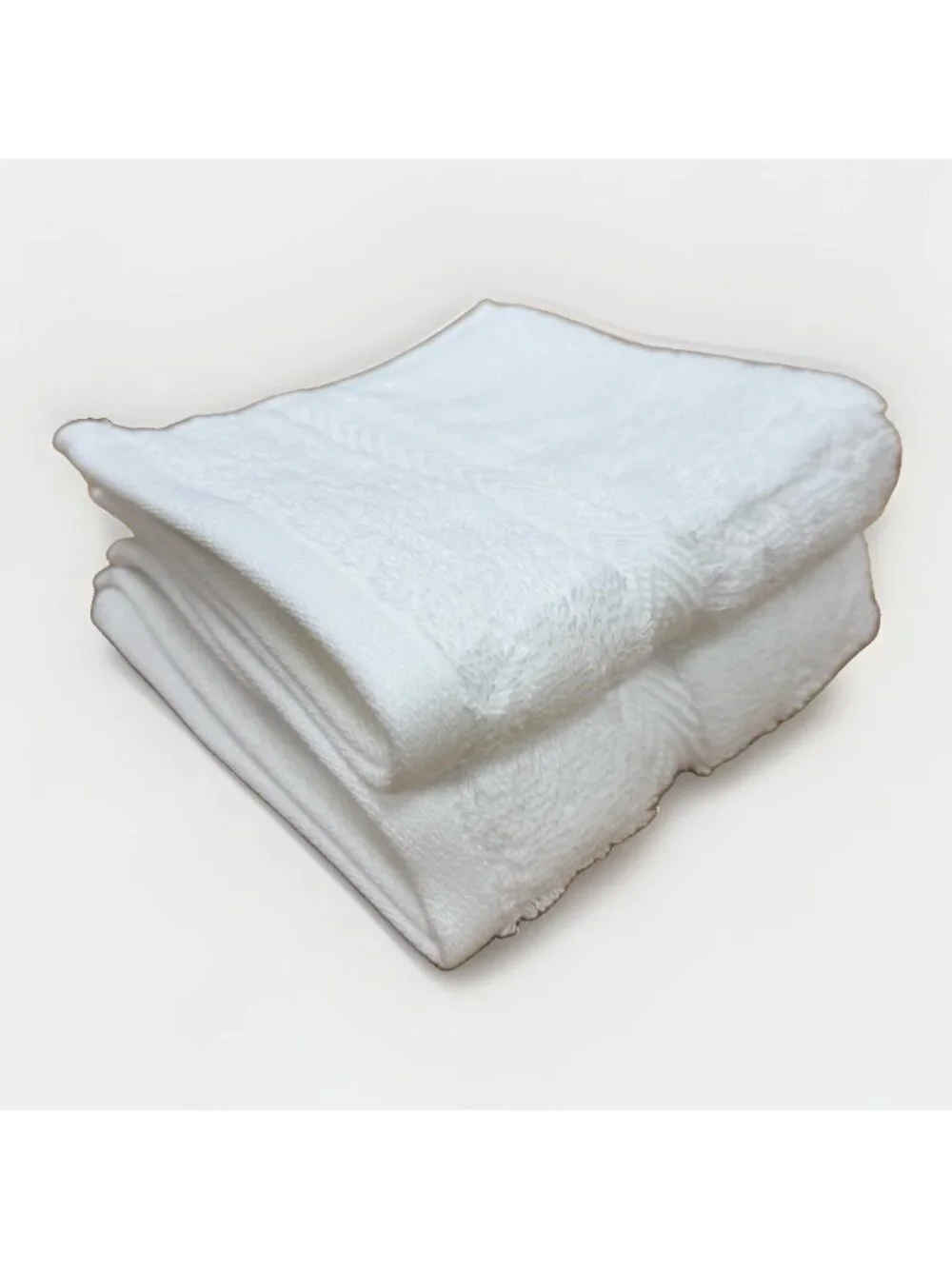 Quince Turkish Cotton Spa Washcloth Towels Set of 2 WHITE 12x12”